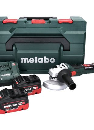 Metabo W 18 LT BL 11-125 Akku Winkelschleifer 18 V 125 mm ( 613052840 ) Brushless + 2x Akku 5,5 Ah + Ladegerät + metaBOX - Toolbrothers