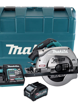 Makita HS009GM101 Scie circulaire sans fil XGT max. 235 mm 40V Brushless + 1x Batterie 4,0Ah + Chargeur + Coffret