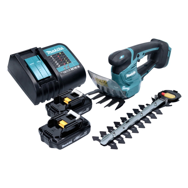 Makita DUM 111 RAX cordless grass shears shrub shears 18 V + 2x rechargeable battery 2.0 Ah + charger