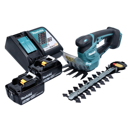 Makita DUM 111 RT2X cortacésped a batería cortasetos 18 V + 2x baterías 5,0 Ah + cargador