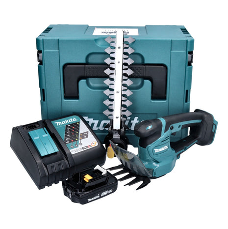 Makita DUM 111 RA1XJ Cisaille à gazon sans fil 18 V + 1x batterie 2,0 Ah + chargeur + Makpac