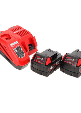 Meuleuse d'angle sur batterie Milwaukee M18 FSAGV115XPDB-602X 18 V 115 mm sans balais + 2x batteries 6,0 Ah + chargeur + boîtier HD