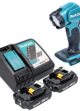 Makita DEADML 815 RA Lampe portative à LED 14,4 - 18 V 160 lm + 2x batterie 2,0 Ah + chargeur