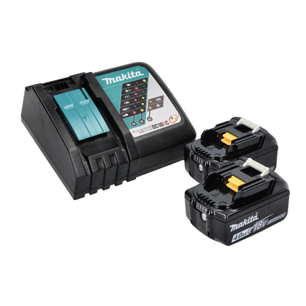 Makita DEADML 815 RM Lampe torche  à batterie rechargeable LED 14,4 - 18 V 160 lm + 2x batterie rechargeable 4,0 Ah + kit chargeur