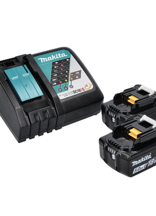 Makita DEADML 815 RT Lámpara de mano LED con batería 14,4 - 18 V 160 lm + 2x baterías 5,0 Ah + cargador