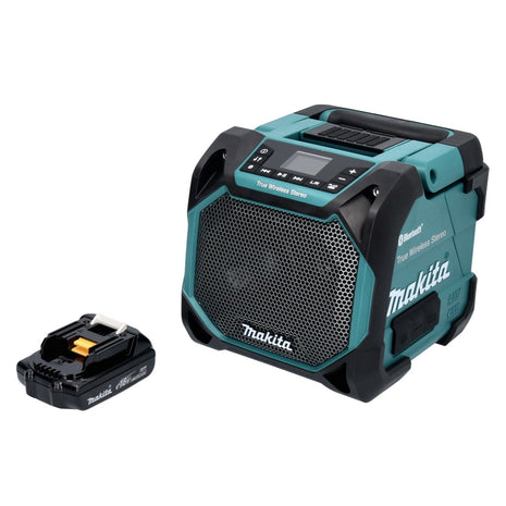 Makita DMR 203 A1 Altavoz Bluetooth 12 V 18 V IP64 + 1x batería 2,0 Ah - sin cargador