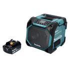 Makita DMR 203 F1 Bluetooth Lautsprecher 12 V 18 V IP64 + 1x Akku 3,0 Ah - ohne Ladegerät