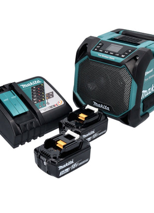 Makita DMR 203 RF Altavoz Bluetooth 12 V 18 V IP64 + 2x baterías 3,0 Ah + cargador