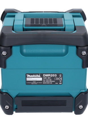 Makita DMR 203 RF Altavoz Bluetooth 12 V 18 V IP64 + 2x baterías 3,0 Ah + cargador