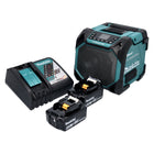 Makita DMR 203 RM Bluetooth Lautsprecher 12 V 18 V IP64 + 2x Akku 4,0 Ah + Ladegerät