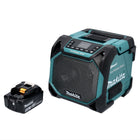 Makita DMR 203 T1 Głośnik Bluetooth 12 V 18 V IP64 + 1x akumulator 5,0 Ah - bez ładowarki