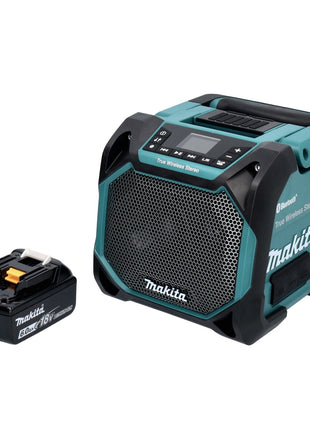 Makita DMR 203 G1 Bluetooth Lautsprecher 12 V 18 V IP64 + 1x Akku 6,0 Ah - ohne Ladegerät