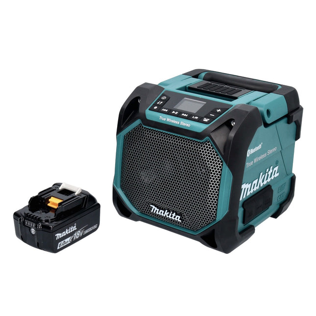Makita DMR 203 G1 Bluetooth Speaker 12 V 18 V IP64 + 1x battery 6,0 Ah - without charger