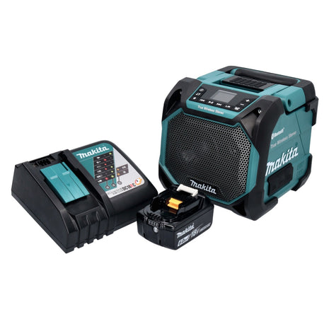 Makita DMR 203 RG1 Bluetooth Lautsprecher 12 V 18 V IP64 + 1x Akku 6,0 Ah + Ladegerät