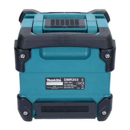 Makita DMR 203 RG Altoparlante Bluetooth 12 V 18 V IP64 + 2x batteria ricaricabile 6,0 Ah + caricabatterie