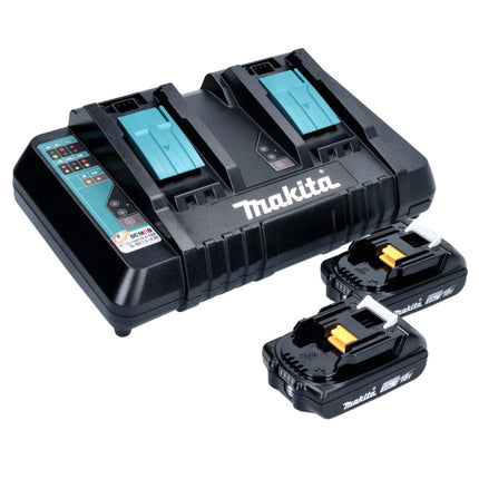 Makita Power Source Kit 18 V with 2x BL 1820 B 2.0 Ah battery ( 2x 197254-9 ) + DC 18 RD double quick charger ( 196933-6 )