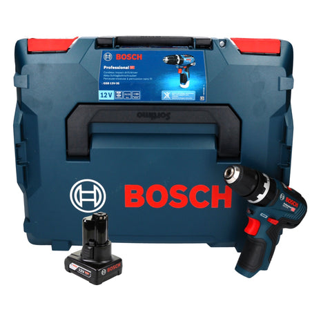 Bosch GSB 12V-35 Professional Akku Schlagbohrschrauber 12 V 35 Nm Brushless + 1x Akku 6,0 Ah + L-Boxx - ohne Ladegerät - Toolbrothers