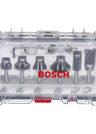 Bosch Rand- und Kantenfräser Set 6 tlg. 1/4" Schaft ( 2607017470 ) Trim & Edging Set für Oberfräsen - Toolbrothers