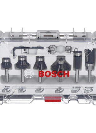 Bosch Rand- und Kantenfräser Set 6 tlg. 6 mm Schaft ( 2607017468 ) Trim & Edging Set für Oberfräsen