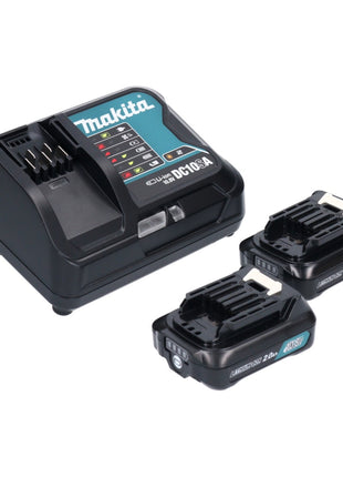 Makita JV 102 DSAJ scie sauteuse pendulaire à batterie 12 V max. Sans balais + 2x batterie 2,0 Ah + chargeur + Makpac