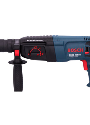 Bosch GBH 2-26 DFR Taladro percutor profesional 800 W 2,7 J SDS plus + portabrocas intercambiable + set taladro y cincel 13 piezas + estuche