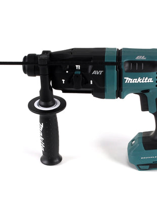 Taladro percutor inalámbrico Makita DHR 182 Z 18 V 1,7 J SDS plus sin escobillas + juego de taladro y cincel de 13 piezas - sin batería, sin cargador