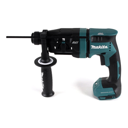 Taladro percutor inalámbrico Makita DHR 182 Z 18 V 1,7 J SDS plus sin escobillas + juego de taladro y cincel de 13 piezas - sin batería, sin cargador