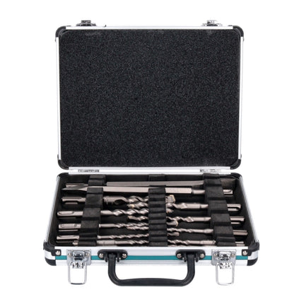 Taladro percutor inalámbrico Makita DHR 182 Z 18 V 1,7 J SDS plus sin escobillas + juego de taladro y cincel de 13 piezas - sin batería, sin cargador