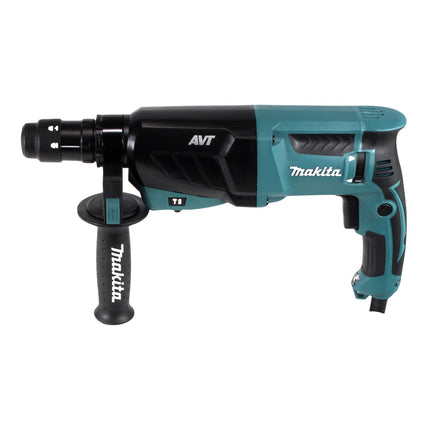 Makita HR 2631 FTJ martillo combinado 800 W 2,4 J SDS Plus + portabrocas sin llave + juego de taladro y cincel de 13 piezas + Makpac