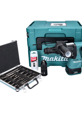 Makita DHR 243 ZJ Akku Bohrhammer 18 V 2,0 J SDS plus Brushless + 13 tlg. Bohrer und Meißel Set + Makpac - ohne Akku, ohne Ladegerät