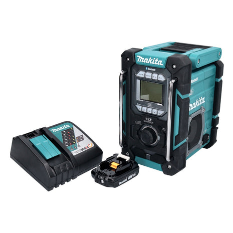 Makita DMR 301 RA1 akumulatorowe radio budowlane 12 V maks. - 18 V DAB / DAB+ / Bluetooth + 1x akumulator 2,0 Ah + ładowarka