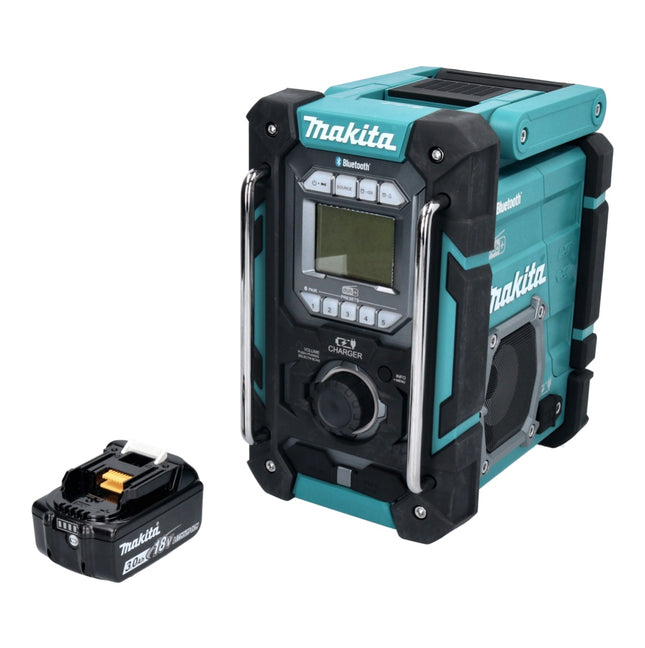 Radio de obra sin cable Makita DMR 301 F1 12 V máx. - 18 V DAB / DAB+ / Bluetooth + 1x batería recargable 3,0 Ah - sin cargador