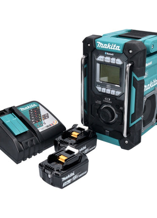 Makita DMR 301 RF akumulatorowy radiotelefon budowlany 12 V maks. - 18 V DAB / DAB+ / Bluetooth + 2x akumulator 3,0 Ah + ładowarka