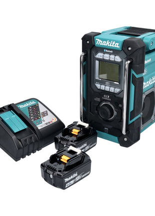 Makita DMR 301 RM Akku Baustellenradio 12 V max. - 18 V DAB / DAB+ / Bluetooth + 2x Akku 4,0 Ah + Ladegerät