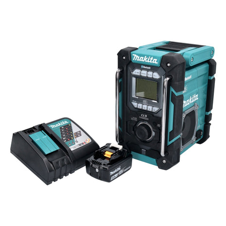 Makita DMR 301 RT1 radio de obra con batería 12 V máx. - 18 V DAB / DAB+ / Bluetooth + 1x batería 5,0 Ah + cargador