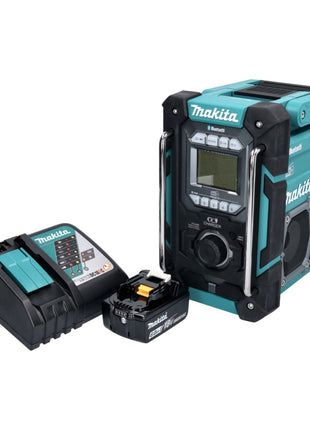 Makita DMR 301 RG1 radio de chantier rechargeable 12 V max - 18 V DAB / DAB+ / Bluetooth + 1x batterie rechargeable 6,0 Ah + chargeur