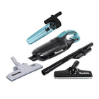 Aspirador inalámbrico Makita DCL 182 ZB 18 V negro + accesorio separador ciclónico + boquilla para suelos conmutable - sin batería, sin cargador