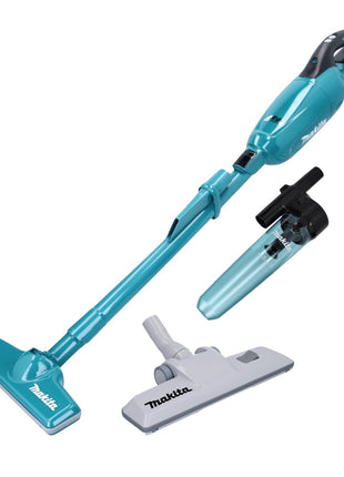 Aspirador inalámbrico Makita DCL 281 FZ 18 V sin escobillas + accesorio separador ciclónico + boquilla para suelos de alfombras - sin batería, sin cargador