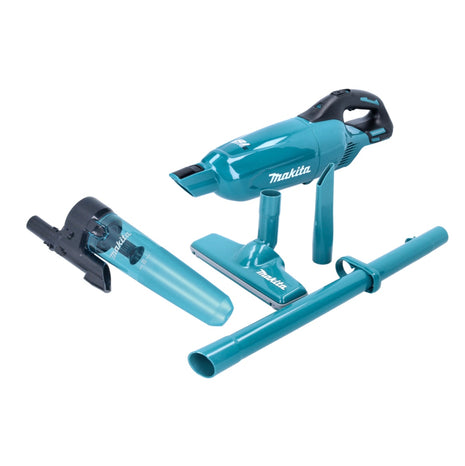 Aspirador inalámbrico Makita DCL 280 FZ 18 V sin escobillas + accesorio separador ciclónico 400 ml (191D73-9) - sin batería, sin cargador