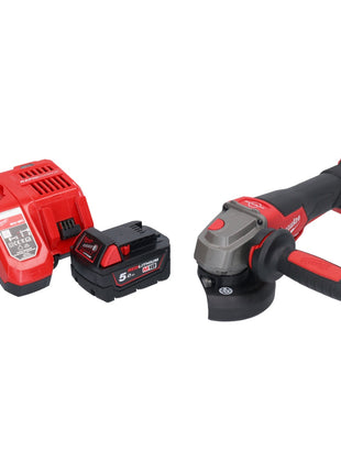 Milwaukee M18 FSAGV115XPDB-501 Akumulatorowa szlifierka kątowa 18 V 115 mm bezszczotkowa + 1x akumulator 5,0 Ah + ładowarka