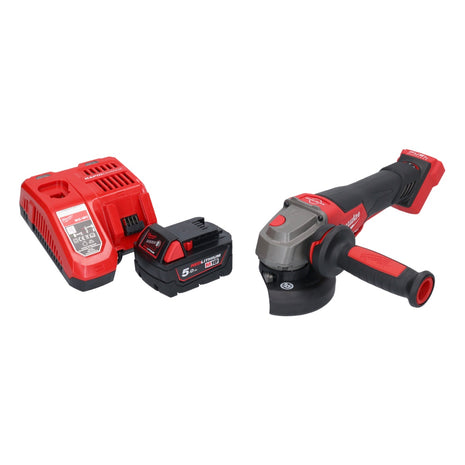 Amoladora angular a batería Milwaukee M18 FSAGV115XPDB-501 18 V 115 mm sin escobillas + 1x batería 5,0 Ah + cargador