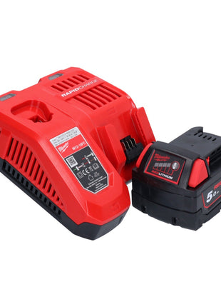 Amoladora angular a batería Milwaukee M18 FSAGV115XPDB-501 18 V 115 mm sin escobillas + 1x batería 5,0 Ah + cargador