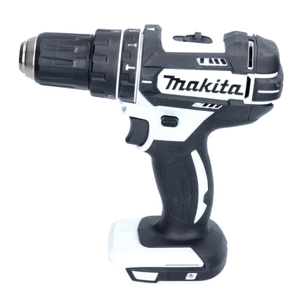 Taladro percutor inalámbrico Makita DHP 482 SA2X5W blanco 18 V 62 Nm + 2x baterías 2,0 Ah + cargador + set de accesorios 101 piezas + estuche