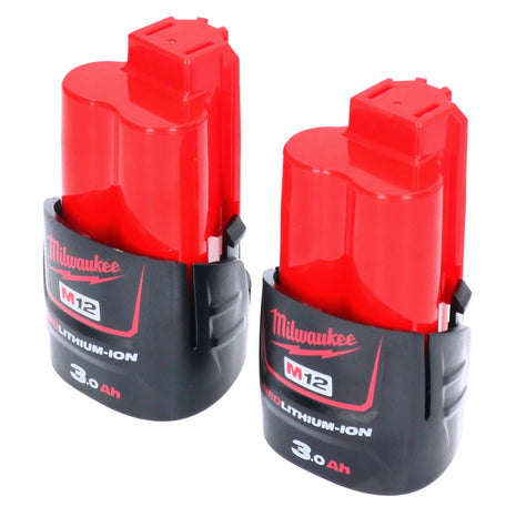 Milwaukee Akku Set 2x M12 B3 12 V 3,0 Ah / 3000 mAh Li-Ion ( 2x 4932451388 )