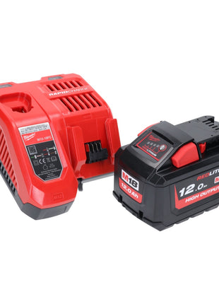 Milwaukee M18 NRG-1201 Akku Starter Set 1x 18 V 12,0 Ah / 12000 mAh Li-Ion Akku ( 4932464260 ) + M12-18 FC Schnell Ladegerät ( 4932451079 ) - Toolbrothers