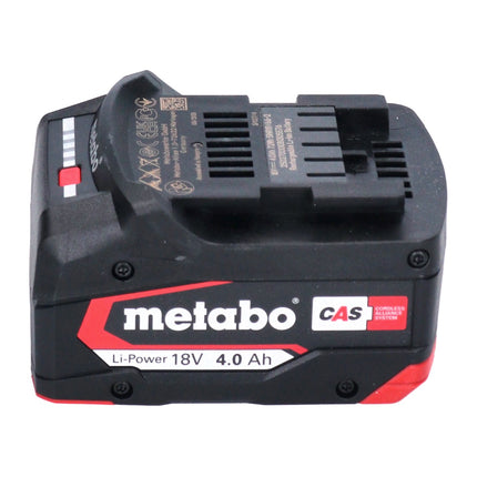 Metabo basic set 2x batería Li-Power 18 V 4,0 Ah CAS Li-Ion + cargador ASC 55 + metaBOX ( 685064000 )