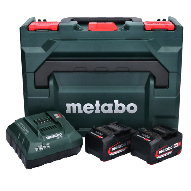 Metabo basic set 2x batería Li-Power 18 V 4,0 Ah CAS Li-Ion + cargador ASC 55 + metaBOX ( 685064000 )