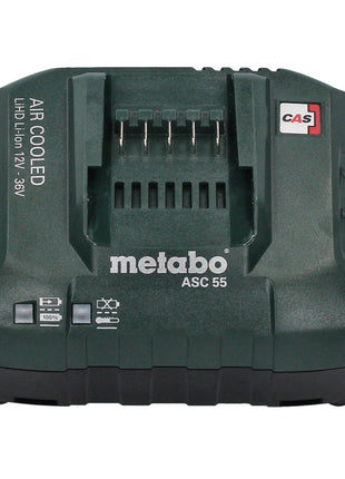 Metabo Set de base 2x bloc batterie Li-Power 18 V 4,0 Ah CAS Li-Ion + chargeur ASC 55 + metaBOX ( 685064000 )