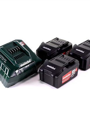 Metabo set básico 3x batería Li-Power 18 V 4,0 Ah CAS Li-Ion + cargador ASC 55 (685049000)