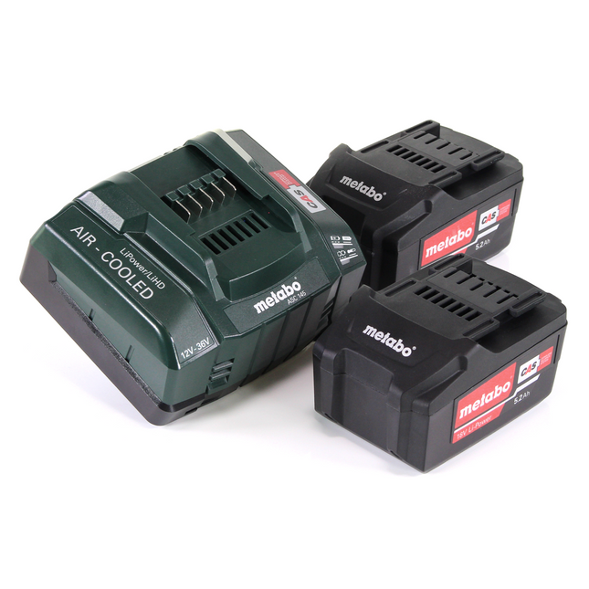 Metabo basic battery set 18V with 2x battery 5.2Ah + charger ASC 145 ( 685051380 )